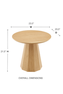 Sidney 24" Round Side Table by Euro Style 91836O