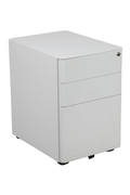 Modern 3-Drawer Mobile Locking Filing Cabinet Storage Organizer