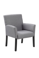 Boss Box Arm guest, accent or dining chair W/Black Base (B659-MG)