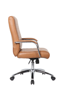 Boss Modern Executive Conference Chair-Ribbed, Caramel (B696CRB-CML)