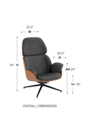 Lennart Swivel Lounge Chair by Euro Style 30346