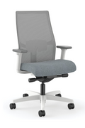 HON Ignition 2.0 Mid-Back Mesh Office Chair with Fog Mesh Seat and White Frame