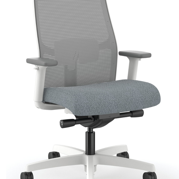 HON Ignition 2.0 Mid-Back Mesh Office Chair with Fog Mesh Seat and Whi