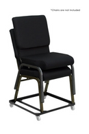 FLASH HERCULES Series Steel Stack Chair and Church Chair Dolly