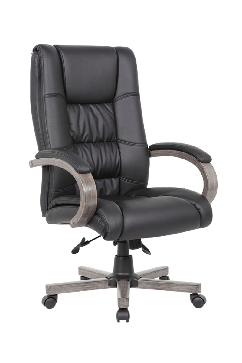 Boss High Back Executive Wood Finished Chair B8991