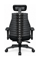 Verte 2200 Series - Back Color Executive Black Leather Office Chair with Headrest - 300 LB Weight Capacity