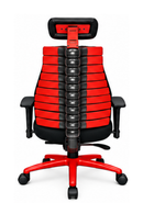 Verte 2200 Series - Back Color Executive Black Leather Office Chair with Headrest - 300 LB Weight Capacity