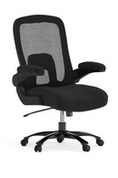 Hercules Big & Tall 500 lb. Rated Black Mesh/Leather Executive Ergonomic Office Chair with Adjustable Lumbar