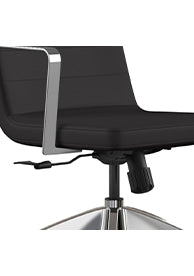 9 To 5 @Once Black Vinyl Conference Chair with Chrome base and fixed arms @245