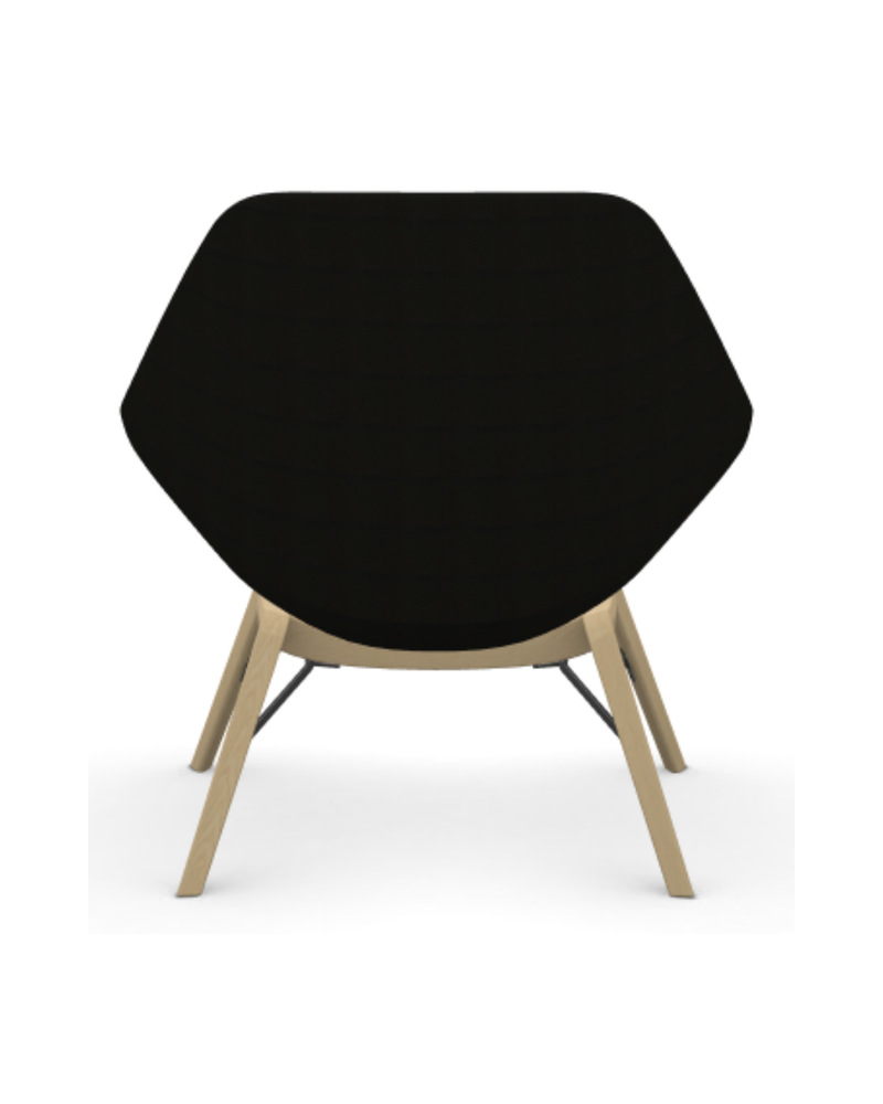 9 to 5 JAX-MID-BACK LOUNGE SEATING CHAIR (9201-Wood Legs)