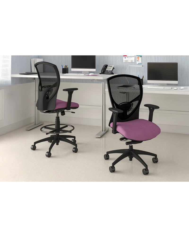 9 to 5 Theory Mid Back Ergonomic Task Chair with Seat Slider (2170 - Mesh Back)