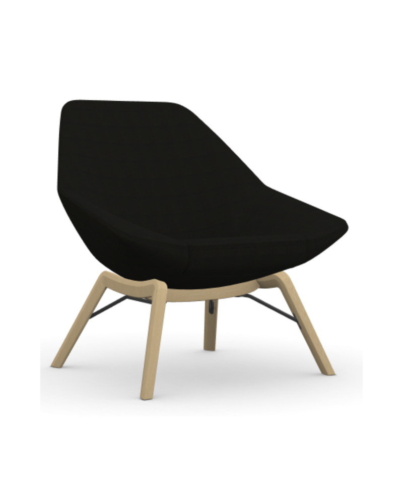 9 to 5 JAX-MID-BACK LOUNGE SEATING CHAIR (9201-Wood Legs)