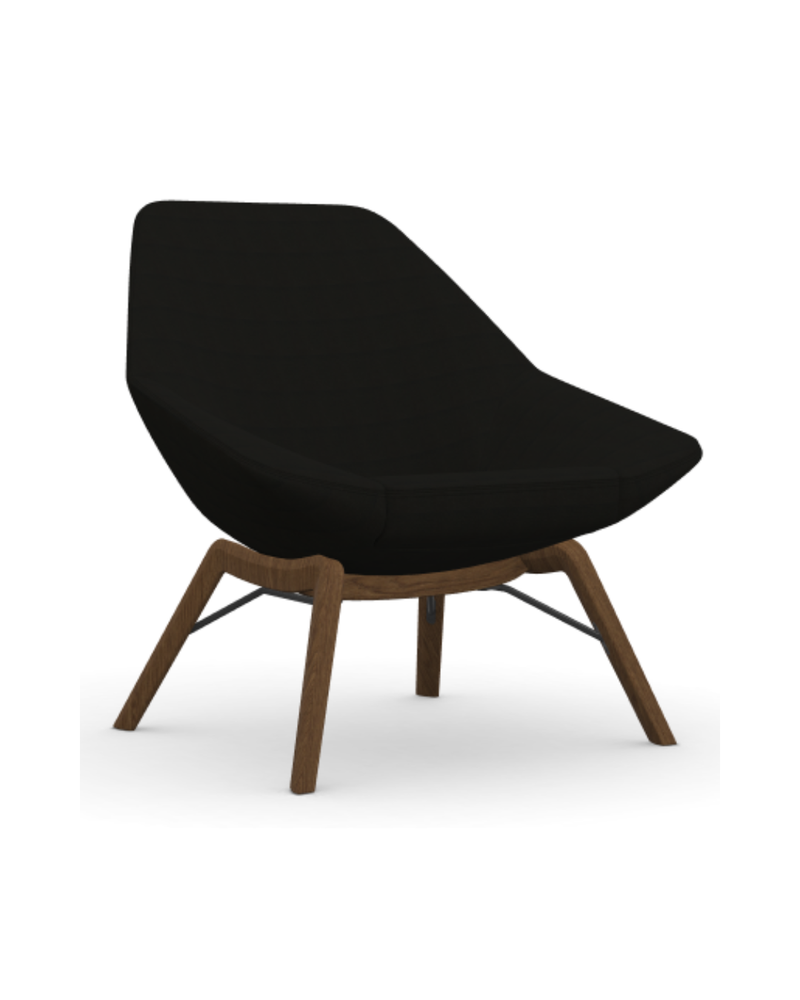 9 to 5 JAX-MID-BACK LOUNGE SEATING CHAIR (9201-Wood Legs)