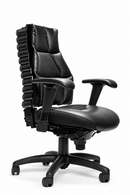 Verte 2200 Series Executive Black Leather Task Chair - 300 LB Weight Capacity