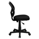 FLASH Neri Kids Low Back Black Mesh Swivel Task Office Chair with Curved Square Back and Arms