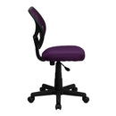 FLASH Neri Kids Low Back Black Mesh Swivel Task Office Chair with Curved Square Back and Arms