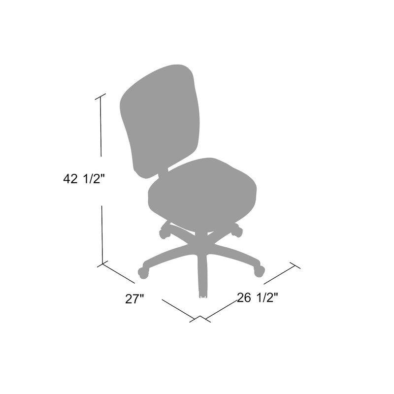 Boss Armless Leather Task Chairs B1560, B1562, B1563