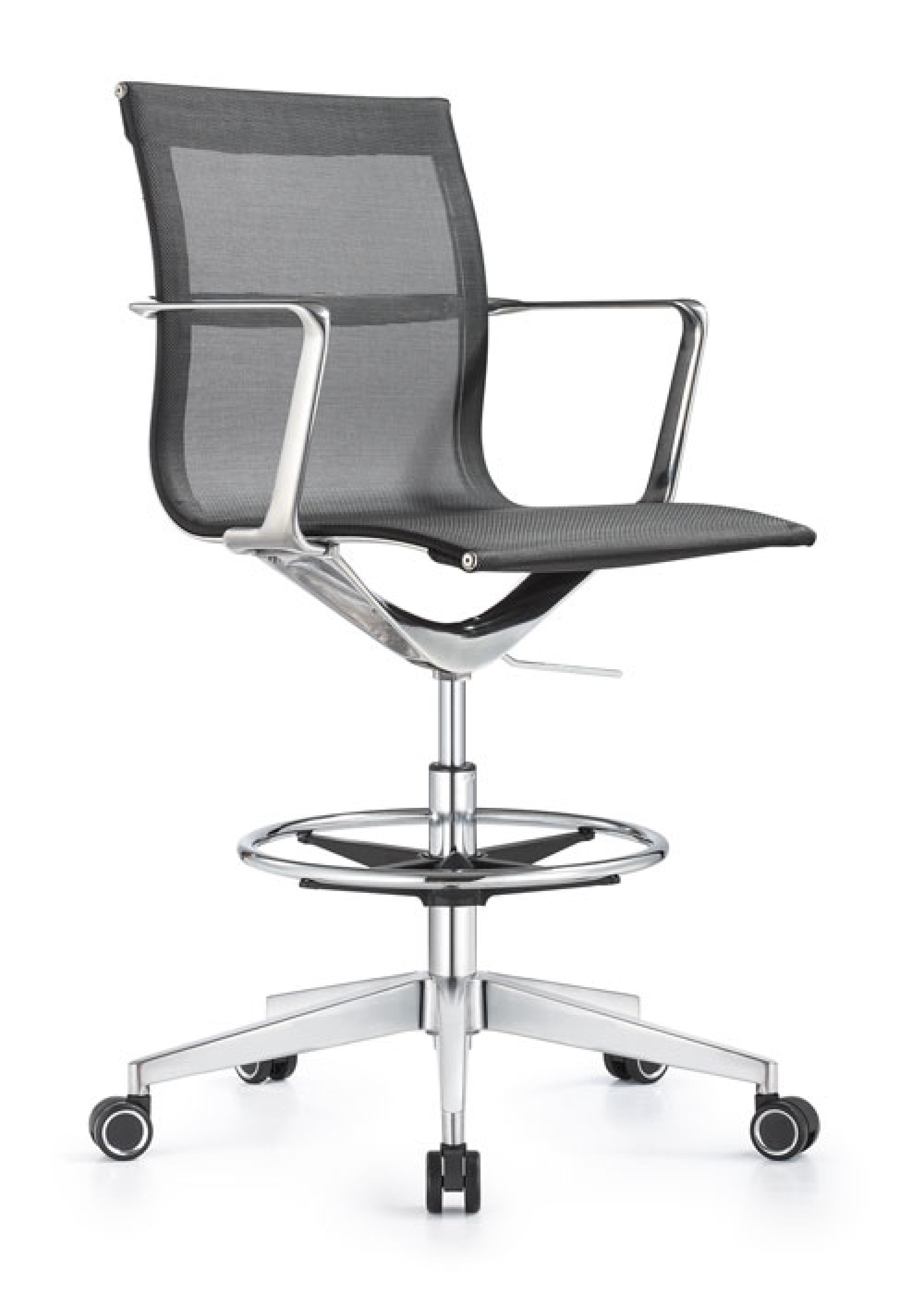 Joan Mesh Stool Swivel Mesh Task Chair with Fixed Arms by Woodstock