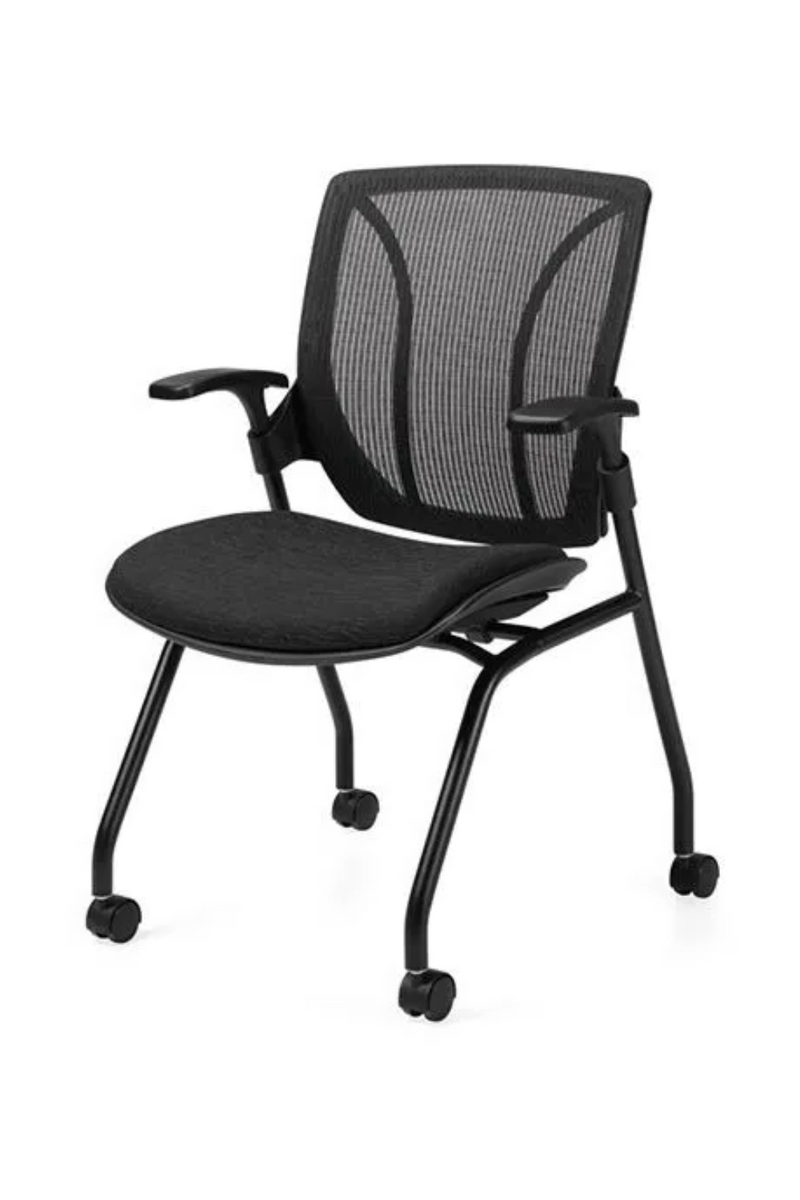 Roma Mesh Medium Back Nesting Chair with Arms (1899)