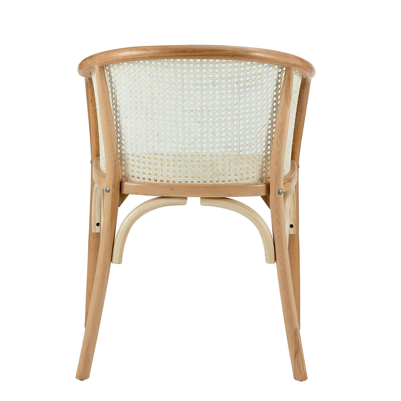 Elsy Armchair with Natural Rattan Seat - Product Photo 8