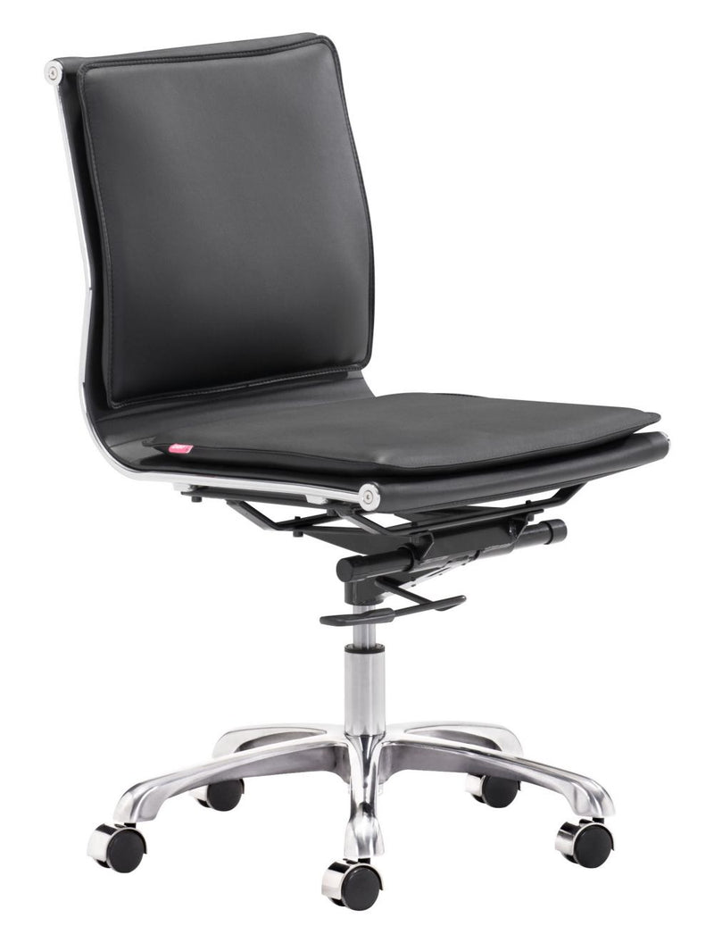 Lider Plus Armless Leather Office Chair by ZUO