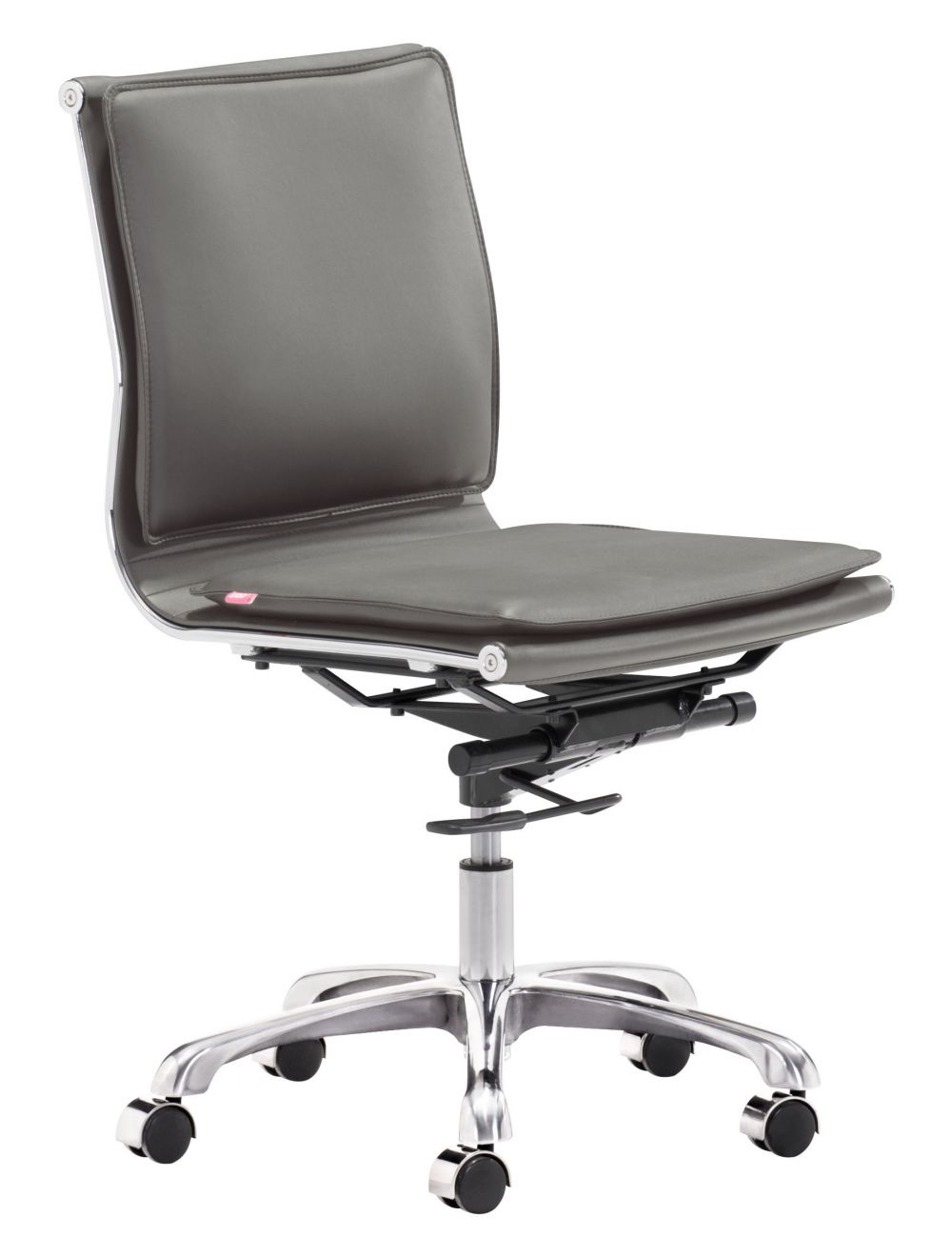 Lider Plus Armless Leather Office Chair by ZUO