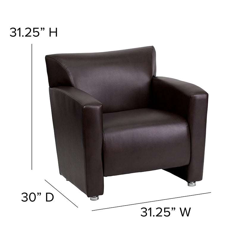 FLASH HERCULES Majesty Series Brown LeatherSoft Chair - Product Photo 5