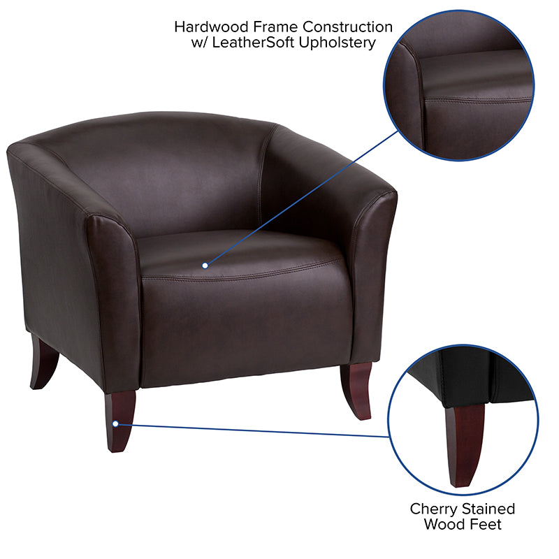 FLASH HERCULES Majesty Series Brown LeatherSoft Chair - Product Photo 4