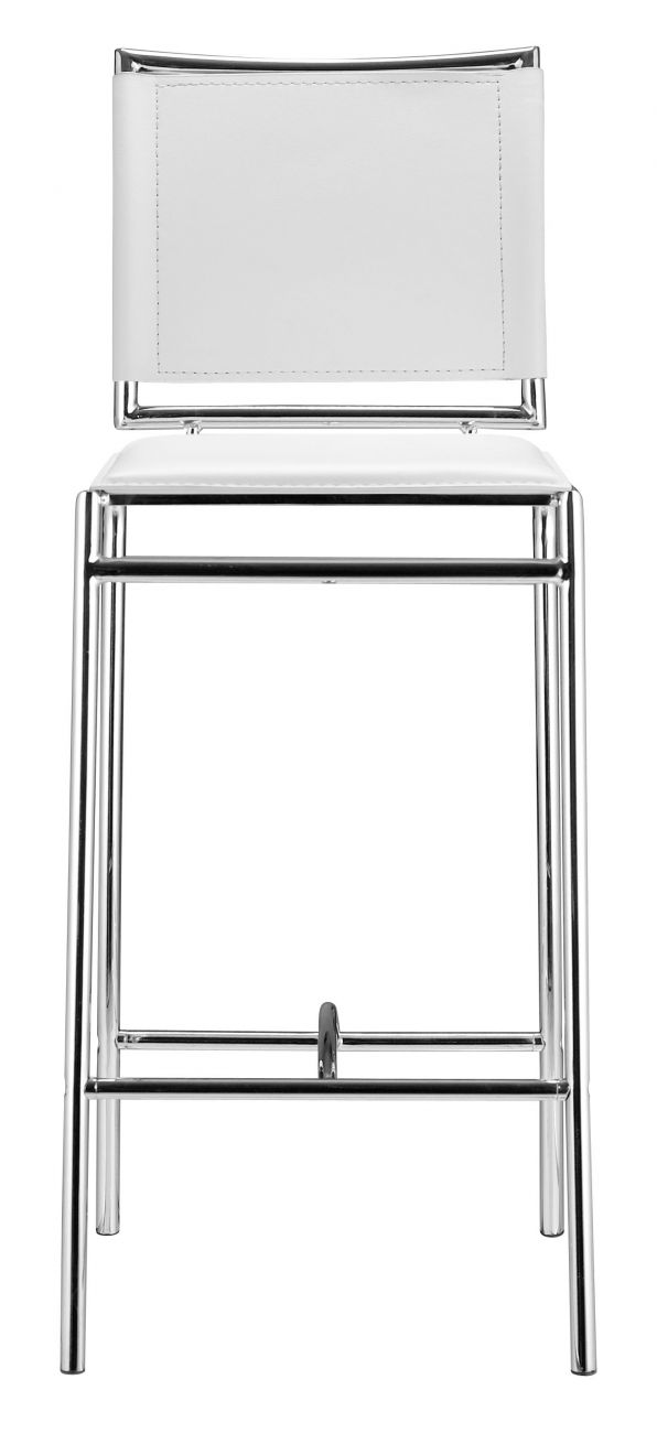 Soar Bar Leather Chair 37.5" Height - 2 Stools per order by ZUO