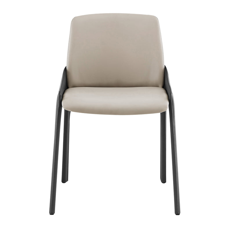 Vilante Side Chair in Gray Leather - Product Photo 3