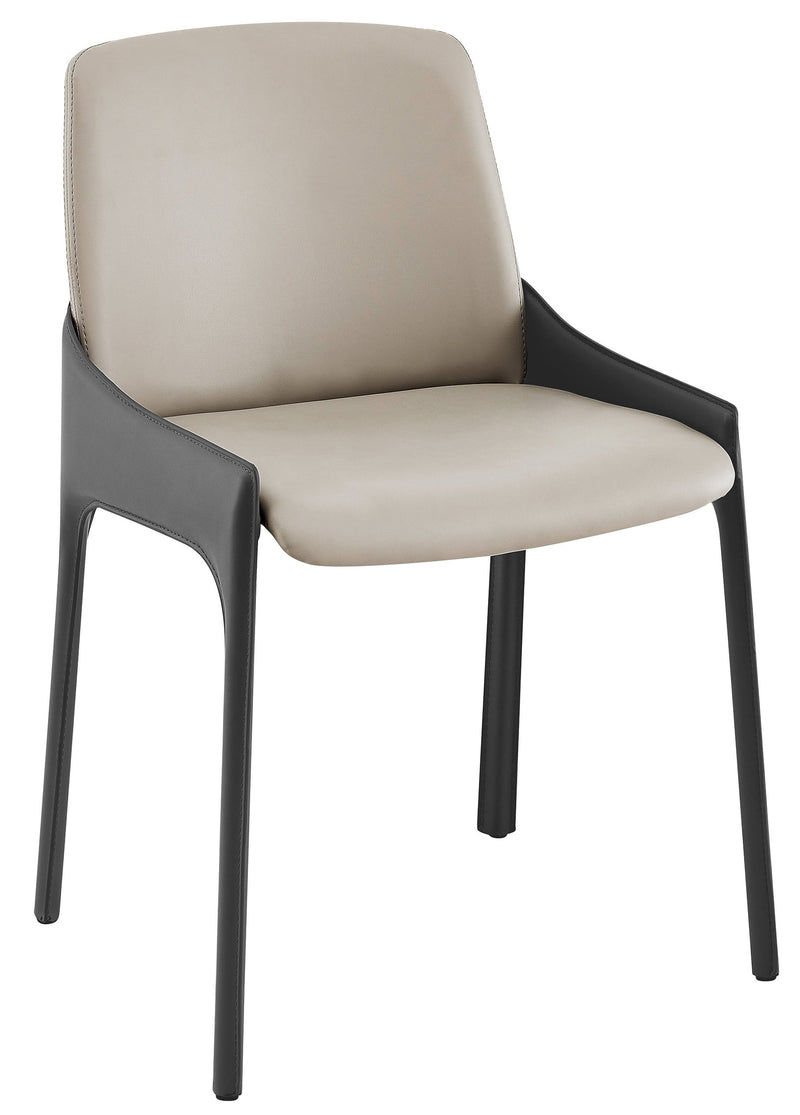 Vilante Side Chair in Gray Leather - Product Photo 1