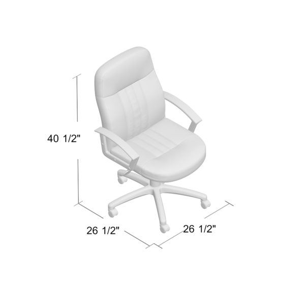 Boss Black Leather Plus Office Chairs B8106 - Product Photo 6