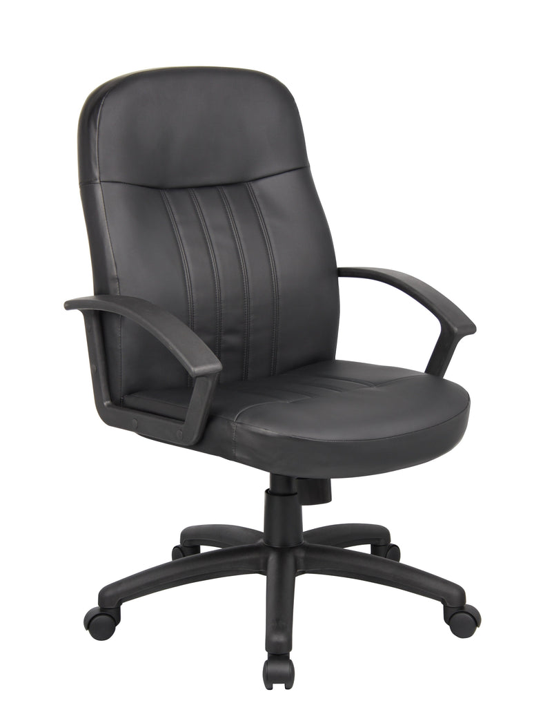 Boss Black Leather Plus Office Chairs B8106 - Product Photo 1