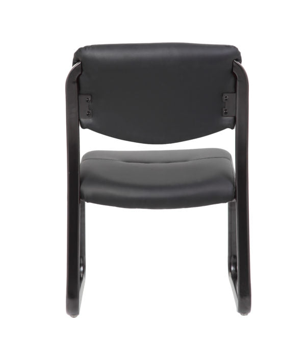 Boss Armless Leather Sled Base Side Chair B9539 - Product Photo 5
