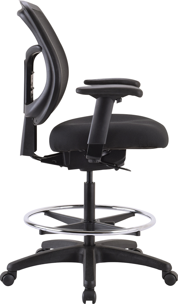 Eurotech Apollo Drafting Chair Black Mesh | Office Chairs Outlet