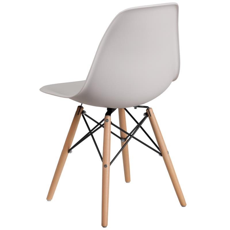 FLASH Elon Series White Plastic Chair - Product Photo 7