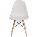 FLASH Elon Series White Plastic Chair - Product Photo 2