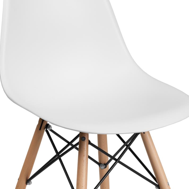 FLASH Elon Series White Plastic Chair - Product Photo 8