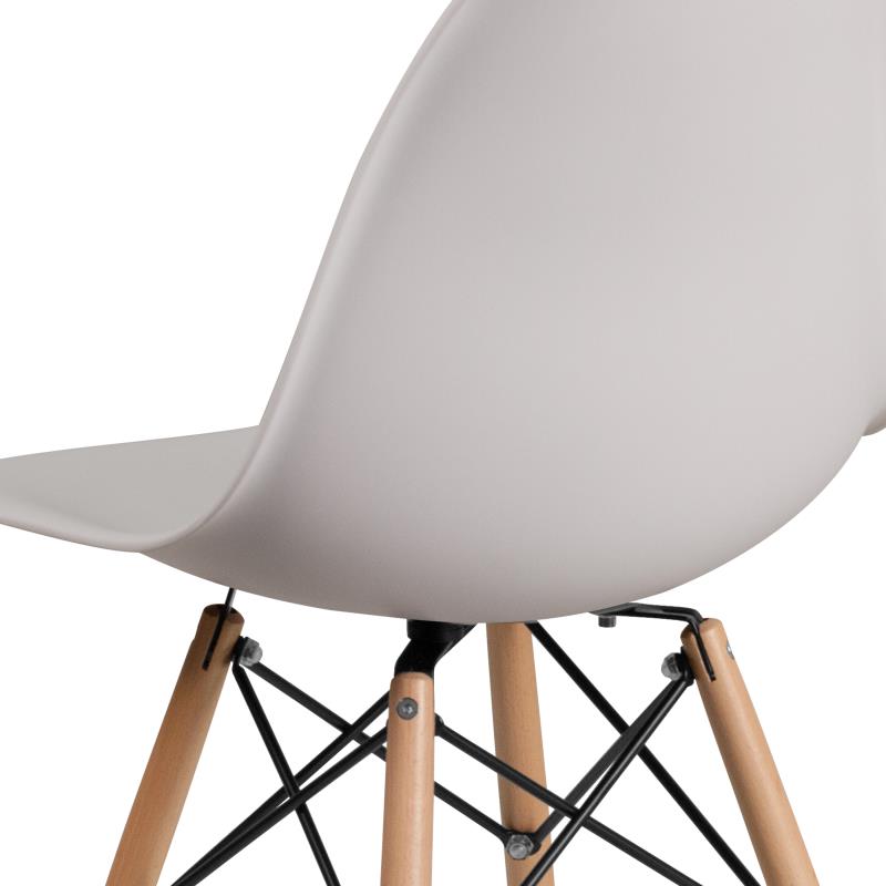 FLASH Elon Series White Plastic Chair - Product Photo 9