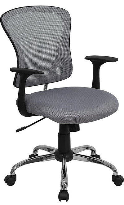 FLASH Alfred Mid-Back Mesh Swivel Task Office Chair with Chrome Base a