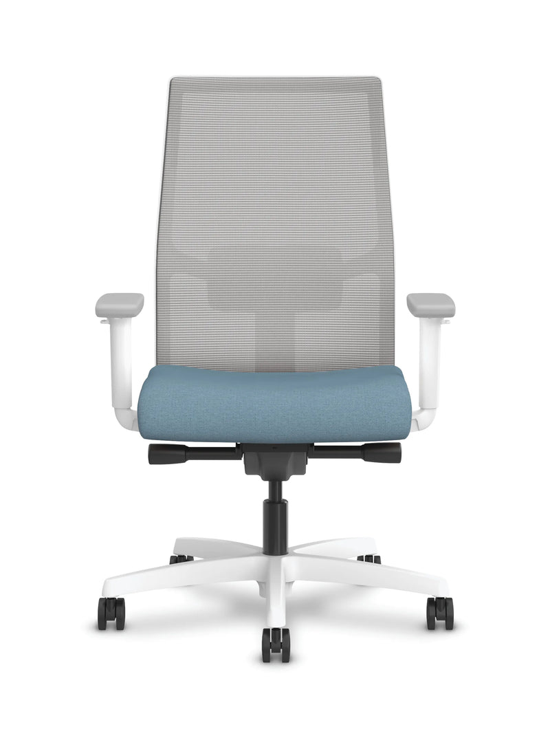 HON Ignition 2.0 Mid-Back Mesh Office Chair with Fog Mesh Seat and White  Frame