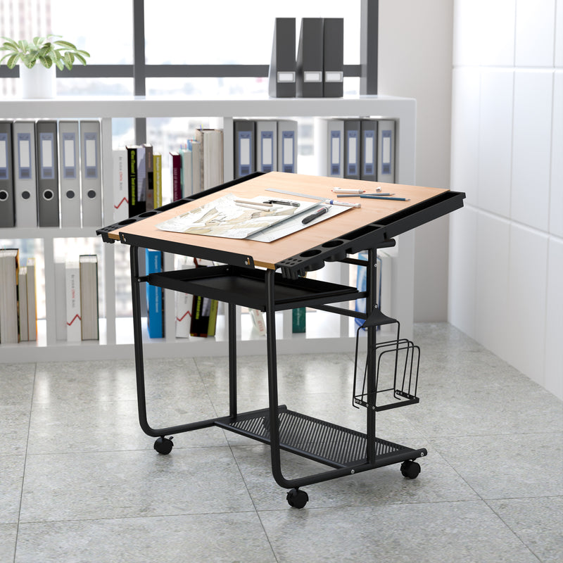 FLASH Swanson Adjustable Drawing and Drafting Table - Product Photo 4