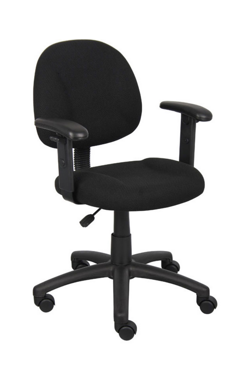 Boss Office Products Deluxe Posture Chair with Loop arms-blue