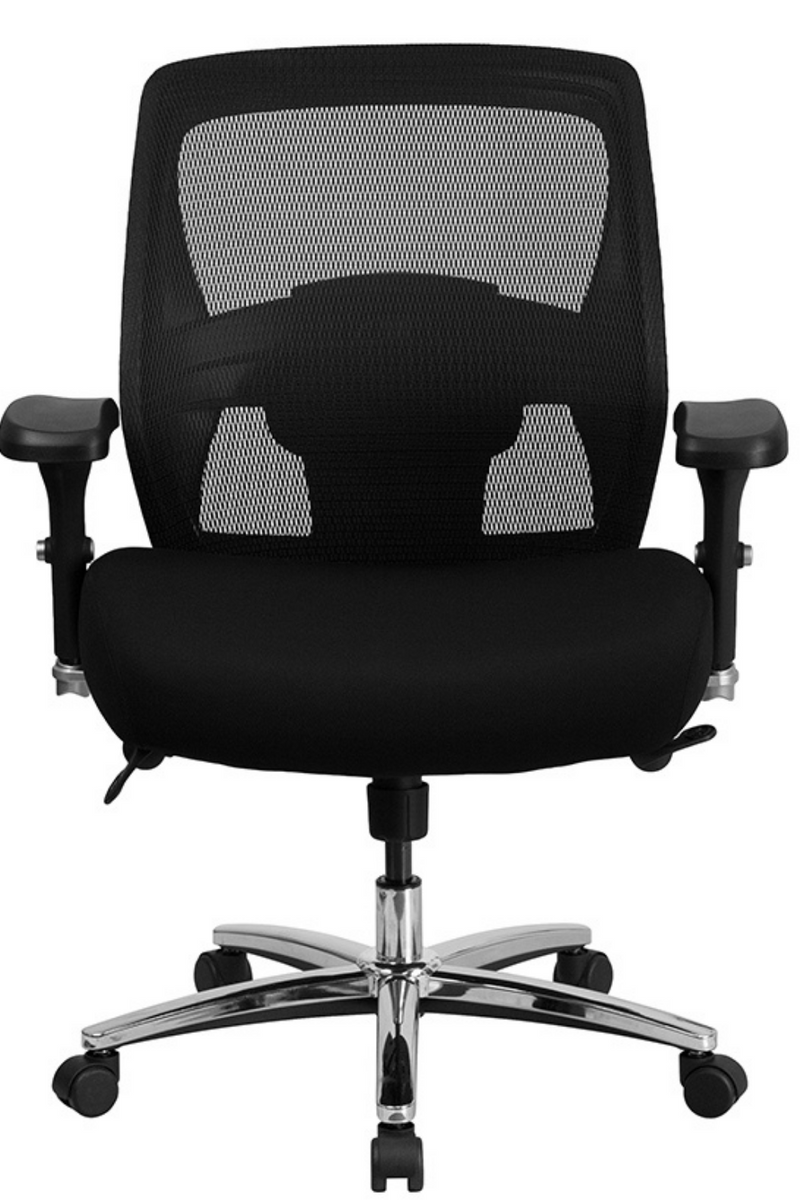 500 lbs Height Adjustable Office Chair with Metal Base and Extra Wide