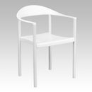 Flash Furniture White Plastic Cafe Stack Chair - Product Photo 1