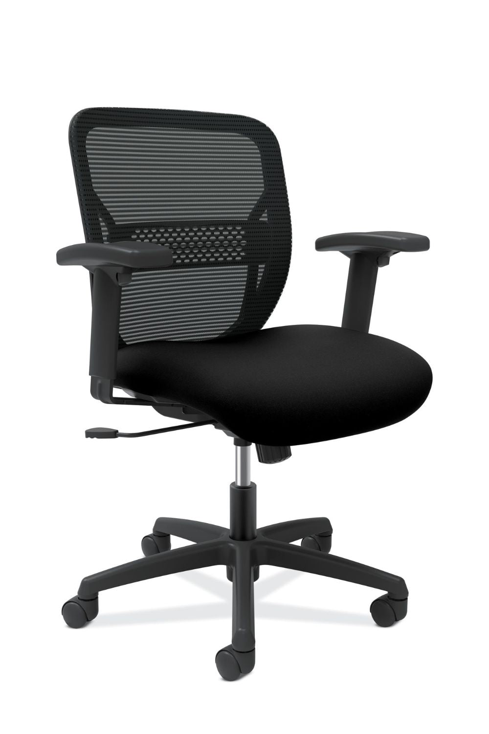 HON MidBack Black Fabric and Mesh Task Chair