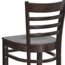 Walnut Wood Restaurant Barstool Flash Furniture - Product Photo 9