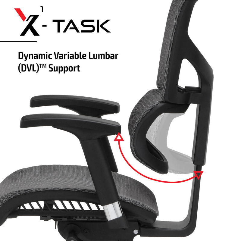 X-Chair - X1-Flex Mesh Ergonomic Task Chair Available with HMT and ELEMAX